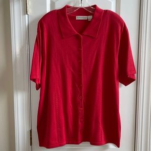 Dressbarn Woman red top